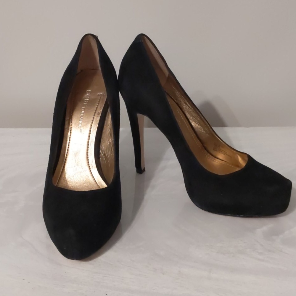 BCBG Black Suede Pumps